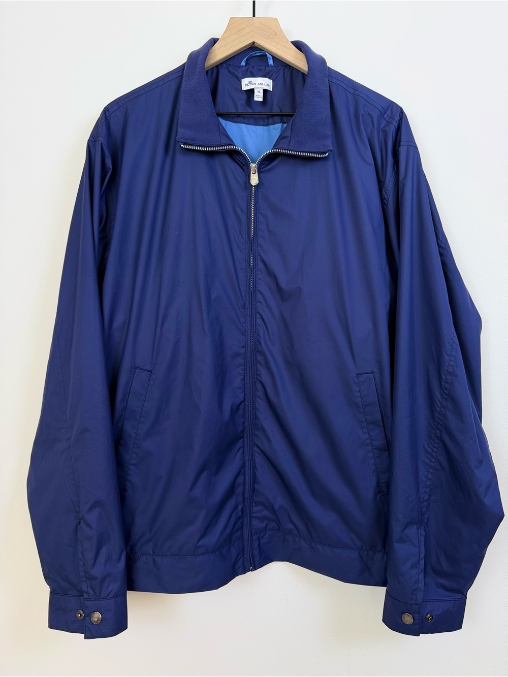 Peter Millar Men’s Navy Windbreaker Jacket Lightweight Full Zip